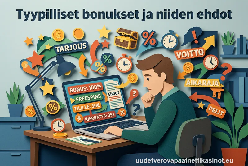 Tyypilliset bonukset ja niiden ehdot